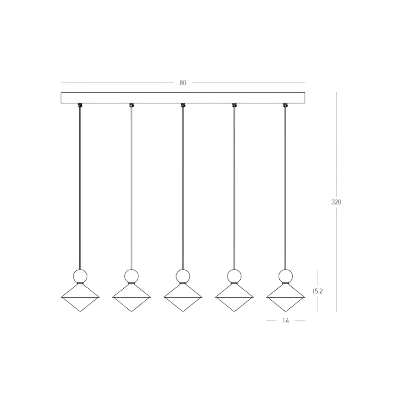 Triang sospensione 80x320cm (art.25103)