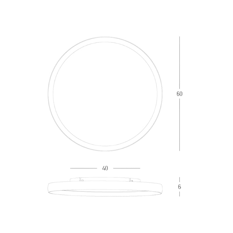 Giro plafoniera bianco 40x60cm (art.25188)