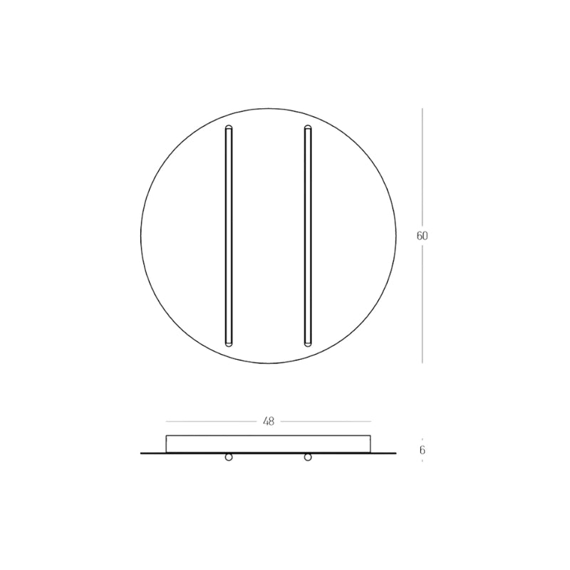Vibra plafoniera bianca Ø60cm (art.2570)