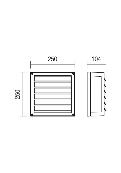 Brick Applique Diffusore a Griglia