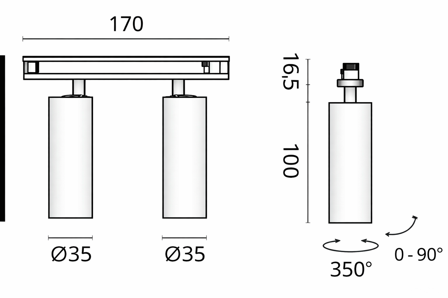 DuoScan faretto Ø35