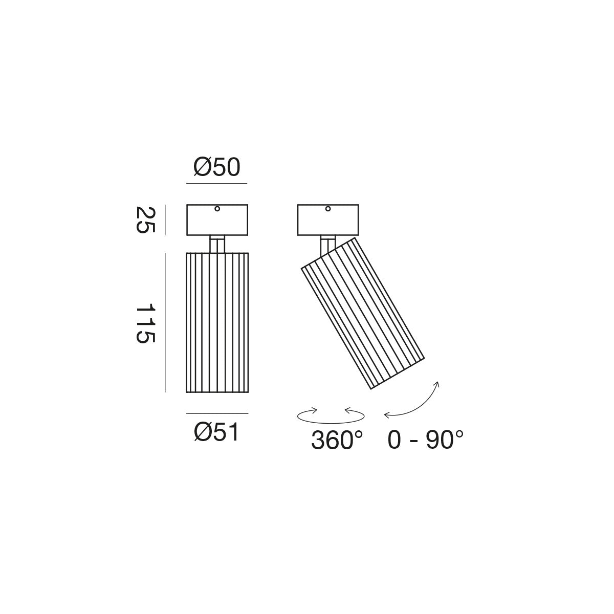 PrismLux faretto Ø50