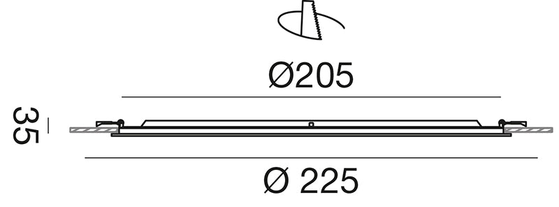 Essentia faretto Ø225