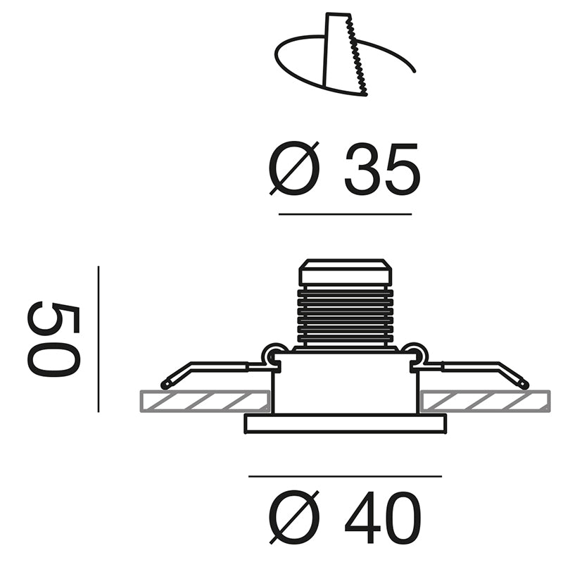 LuxPoint faretto incasso Ø40