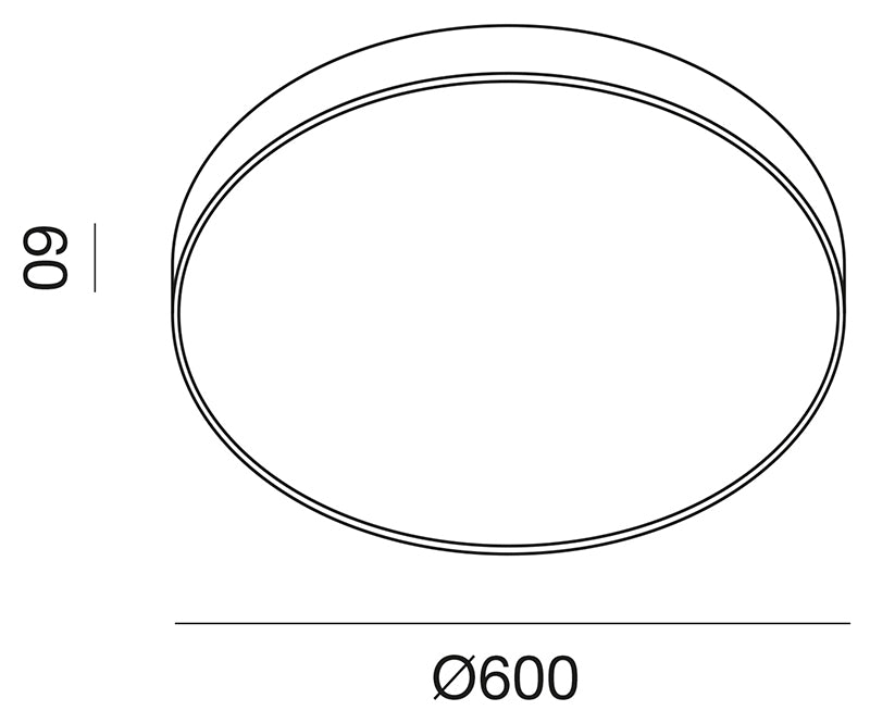Soft Plafoniera Ø600