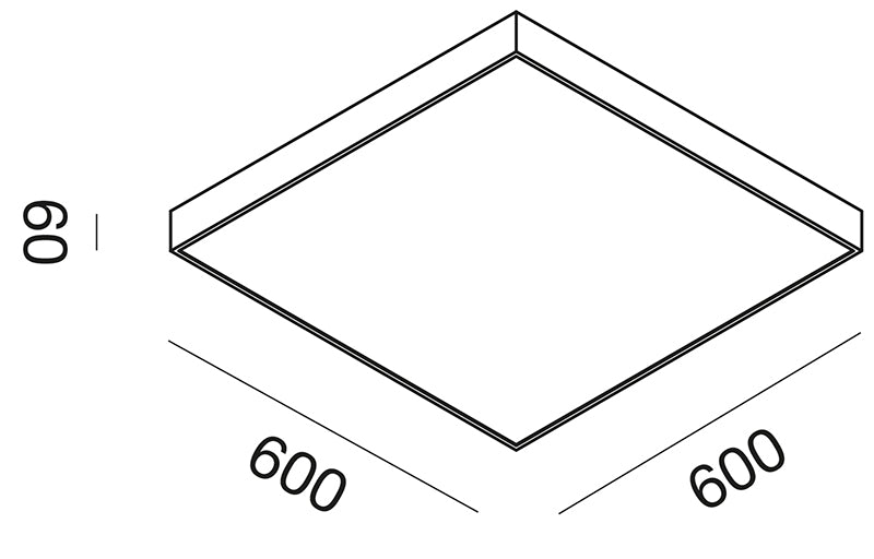 Aethel lampada da soffitto 600cm