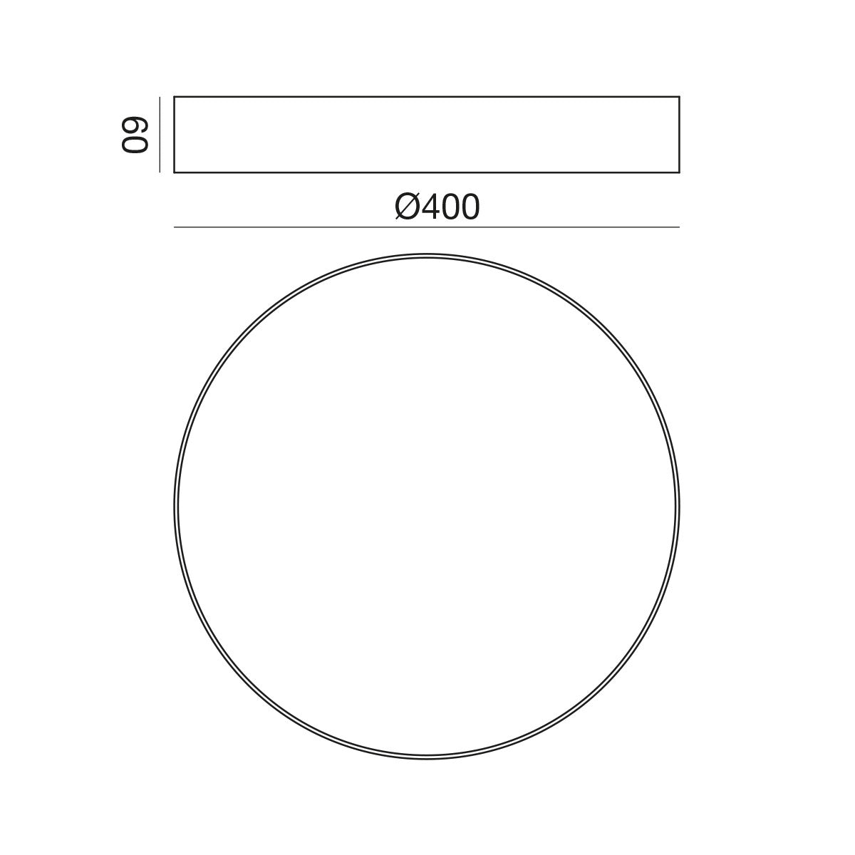 Round lampada da soffitto Ø400