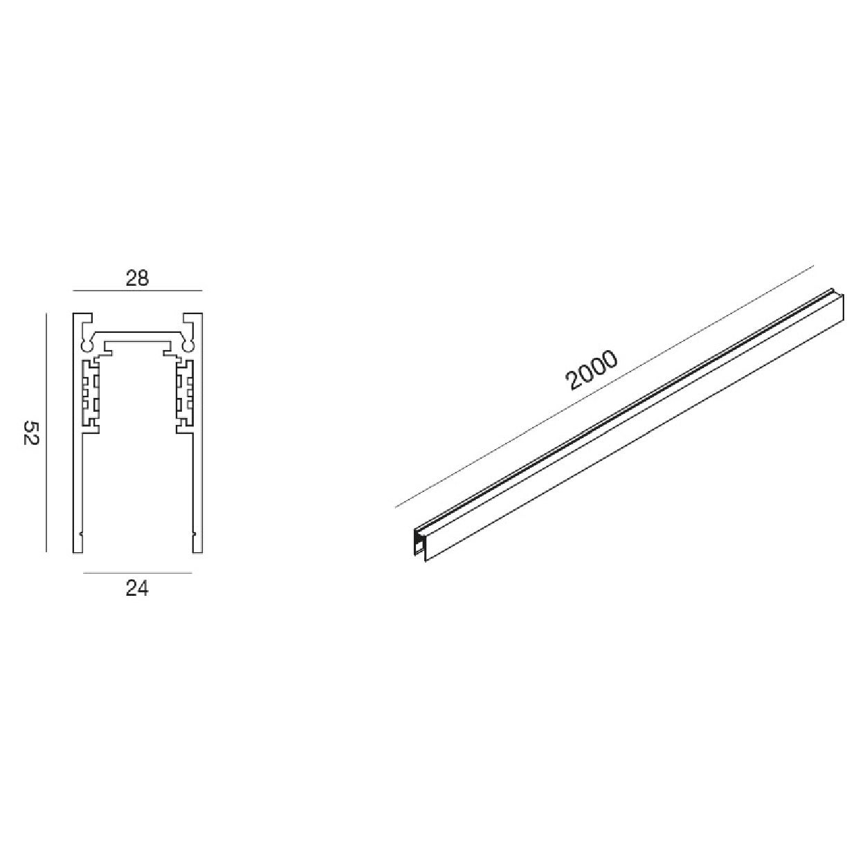 Binario per proiettori 48Vdc