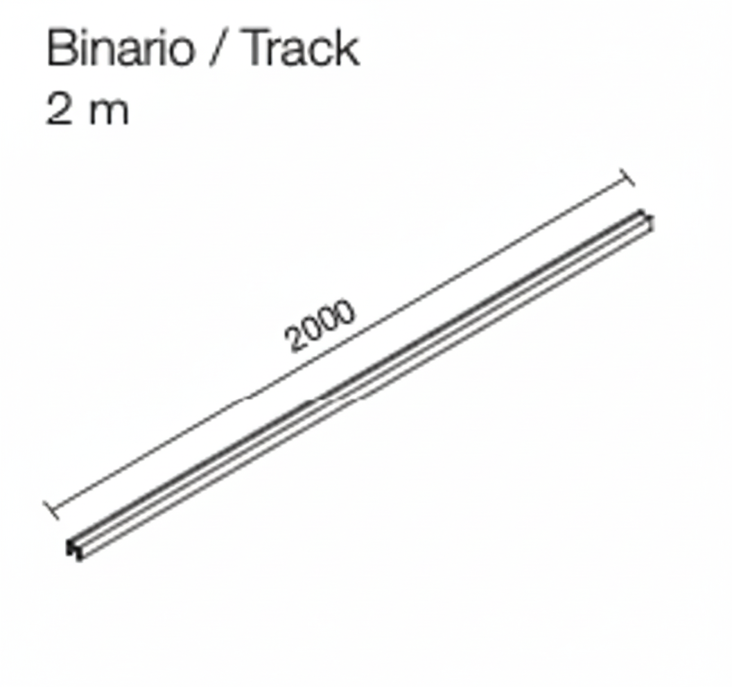 LinearTrack Pro-Lite 2m Binario decorativo 48Vdc