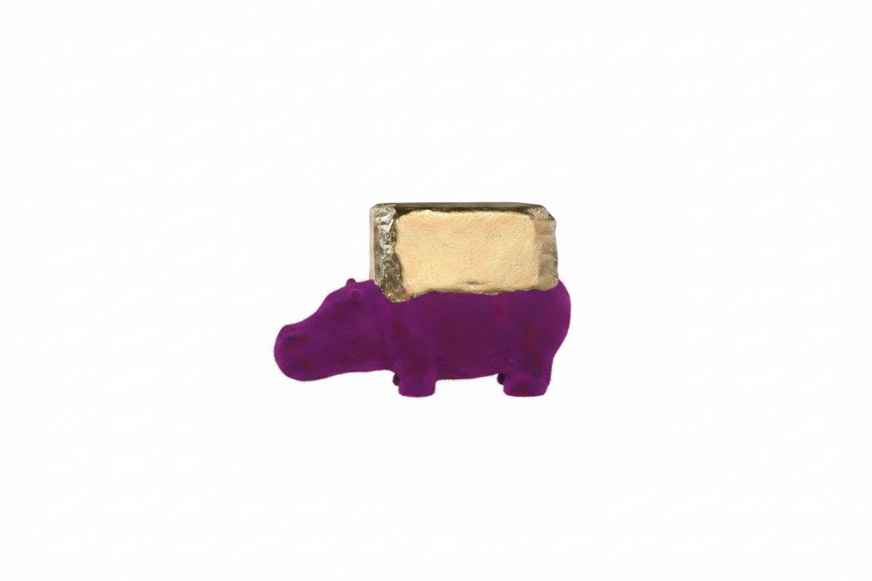Hippo Wagon scultura L 80 P 34 H 45cm