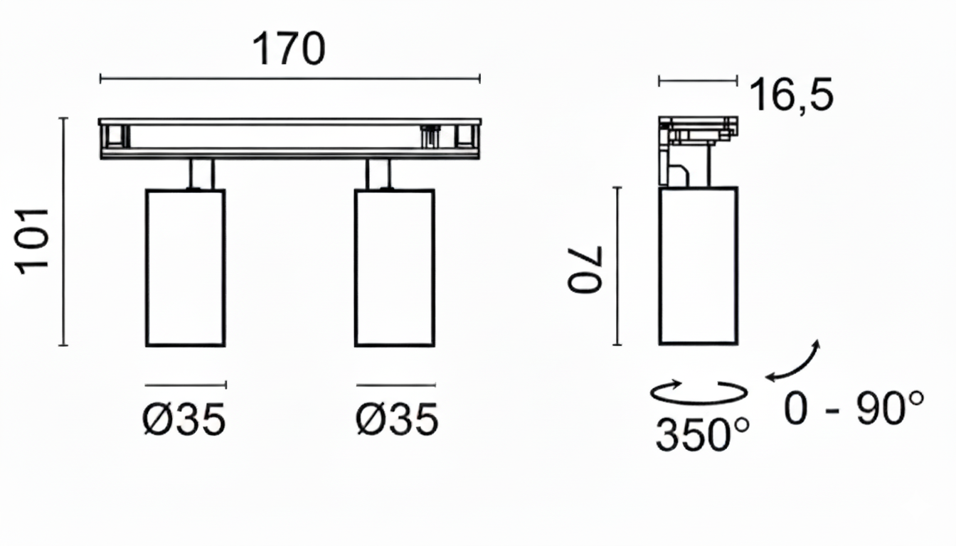 DuoScan faretto 170cm