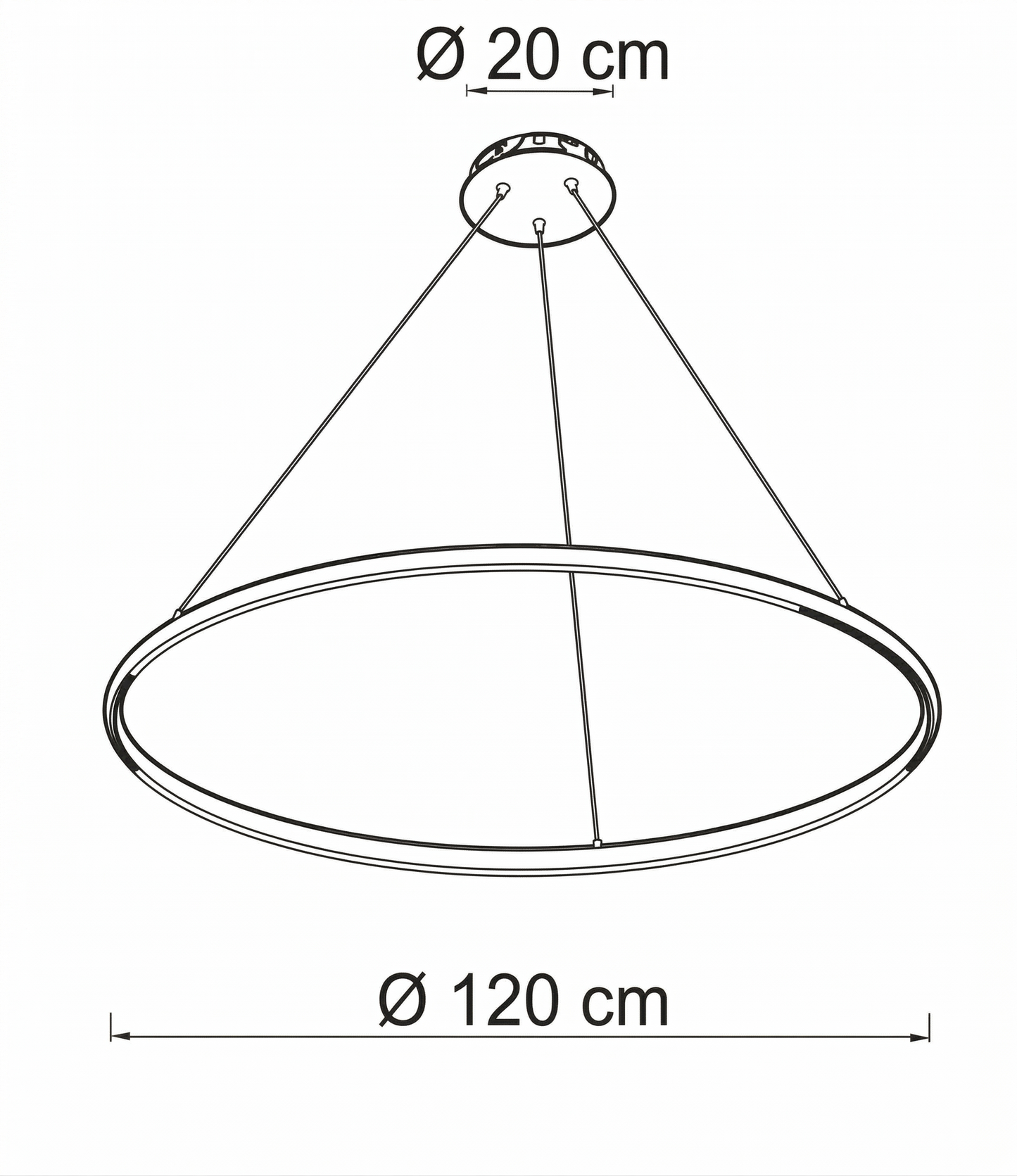 Nairobi sospensione bianca Ø 120cm