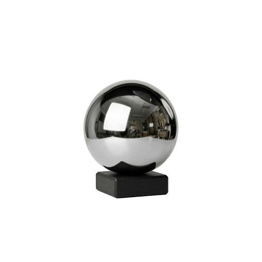 Sfera materia argento scultura