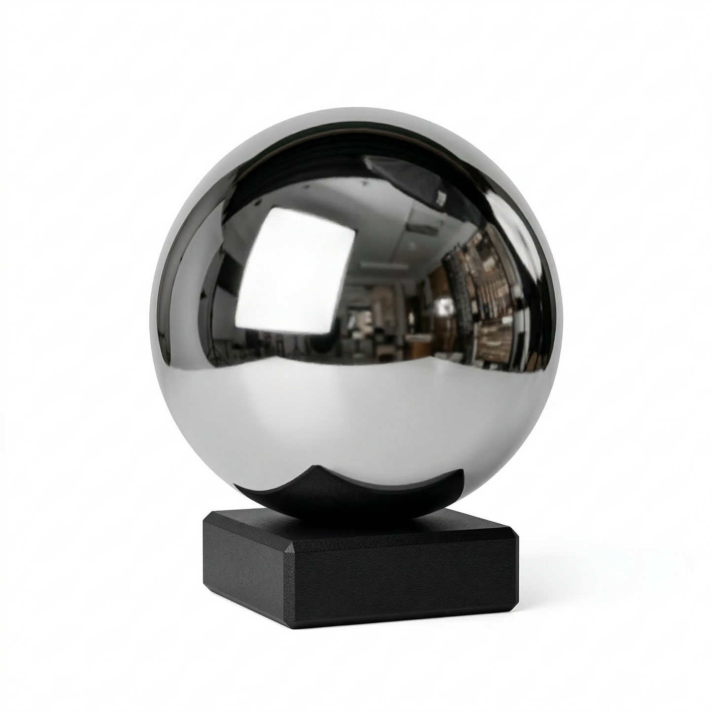 Sfera materia argento scultura