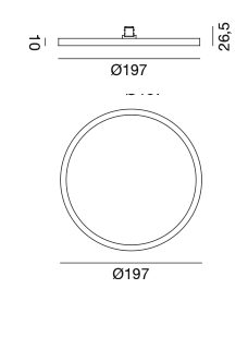 Halo Slim plafoniera Ø197