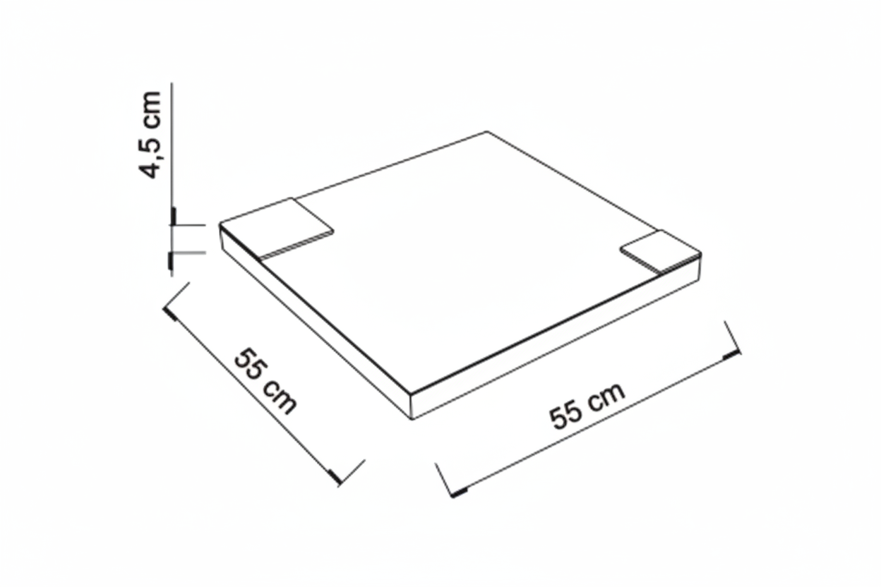 Brux lampada da parete/soffitto 55x55cm