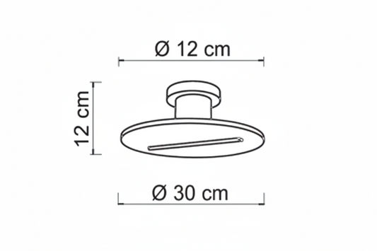 Roi plafoniera Ø30cm oro