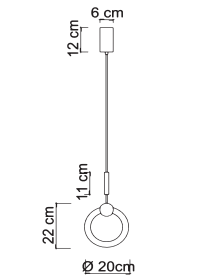 Leina sospensione Ø20cm