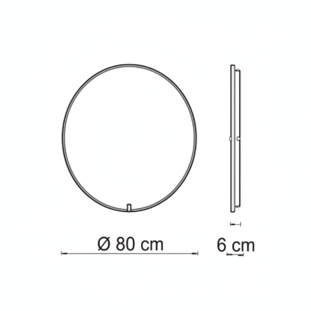 Nairobi applique/lampada da soffitto bianca Ø80cm