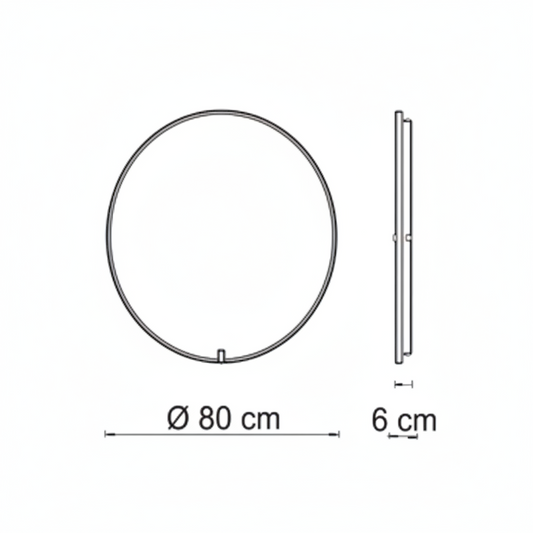 Nairobi applique/lampada da soffitto bianca Ø80cm