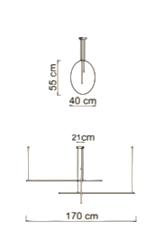 Anello sospensione bianca 170cm