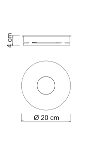 Tanya applique/lampada da soffitto 20cm