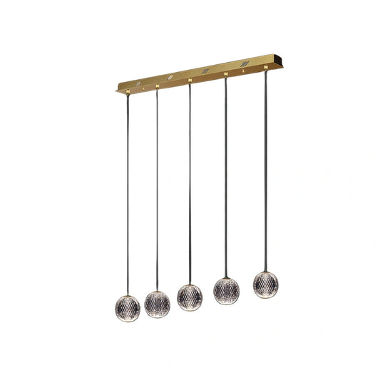 Diamante a 5 luci lineare oro