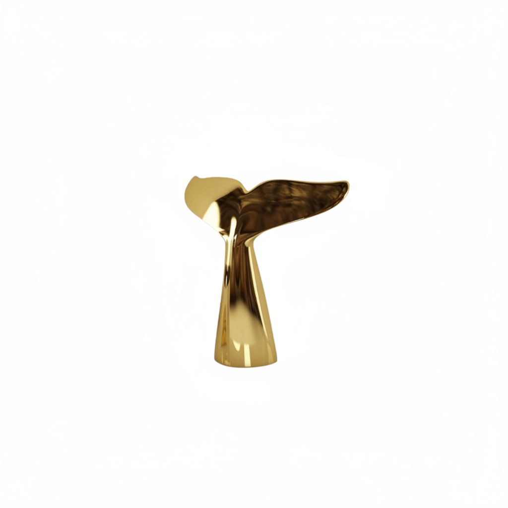 Moby small scultura placcato oro L 31 H 32cm