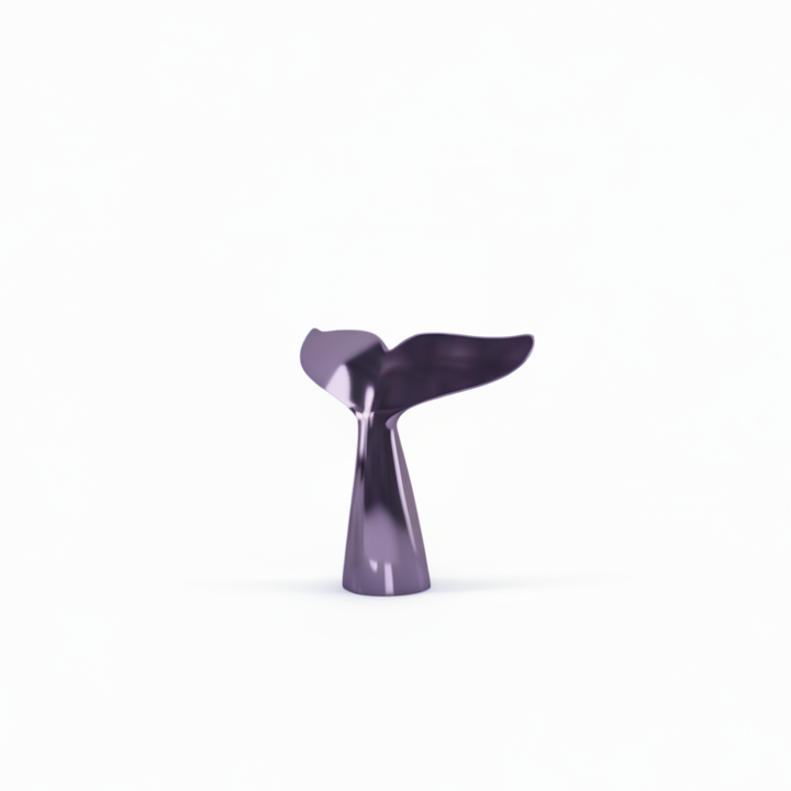 Moby small scultura viola L 31 H 32cm