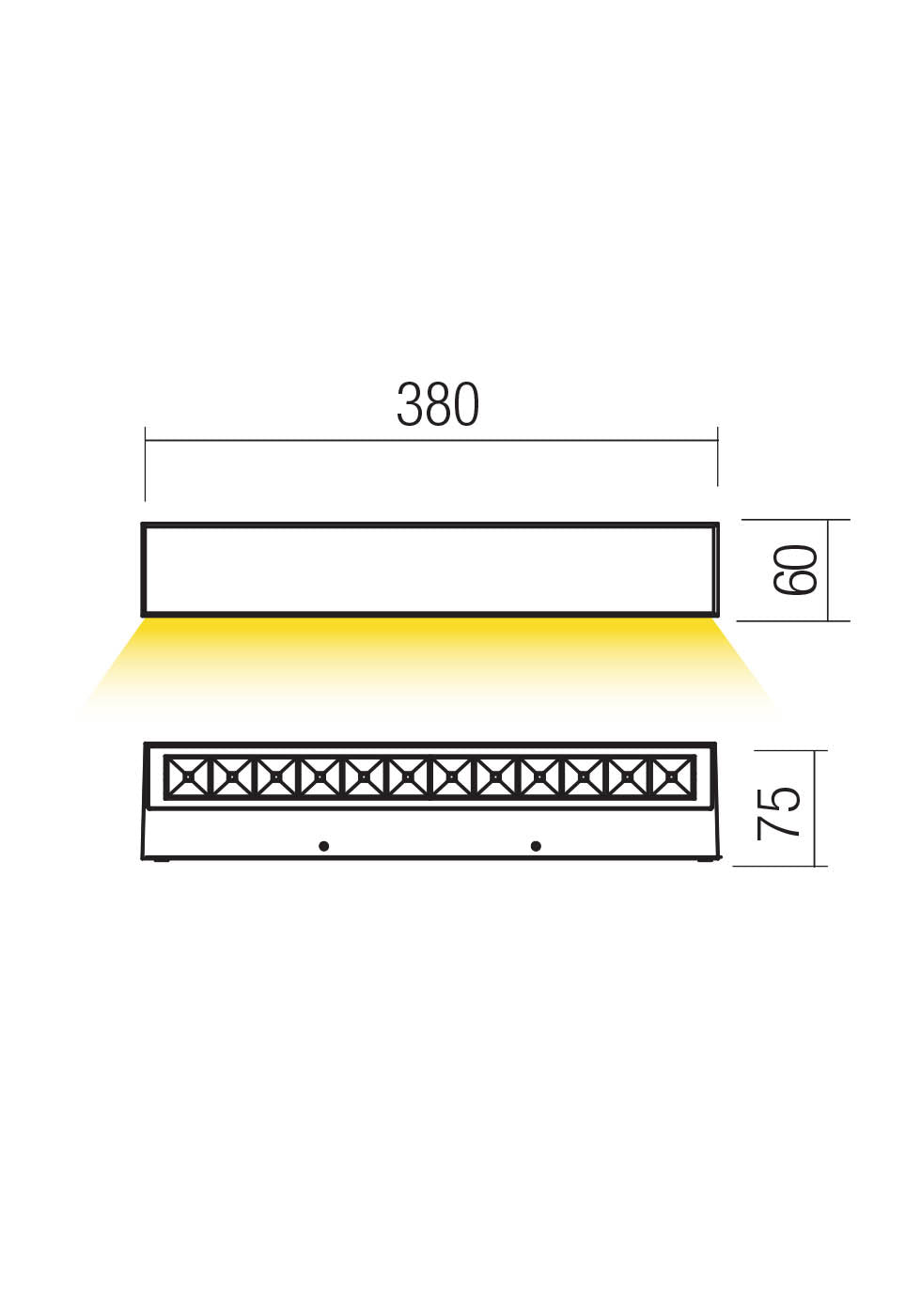 Aroos Applique Single Emission 3000k