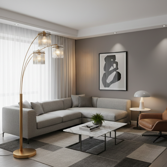 Gorley lampada da terra oro LxLxA 1000x1600x1800mm
