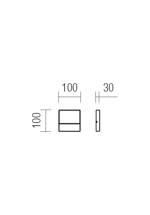 Eta Applique 100mm Quadrato