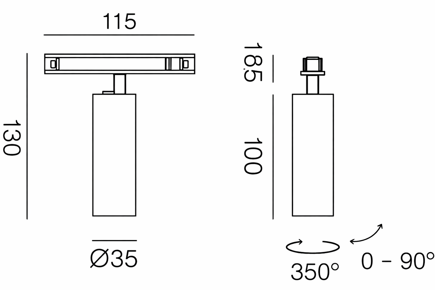 Aura Beam faretto Ø35