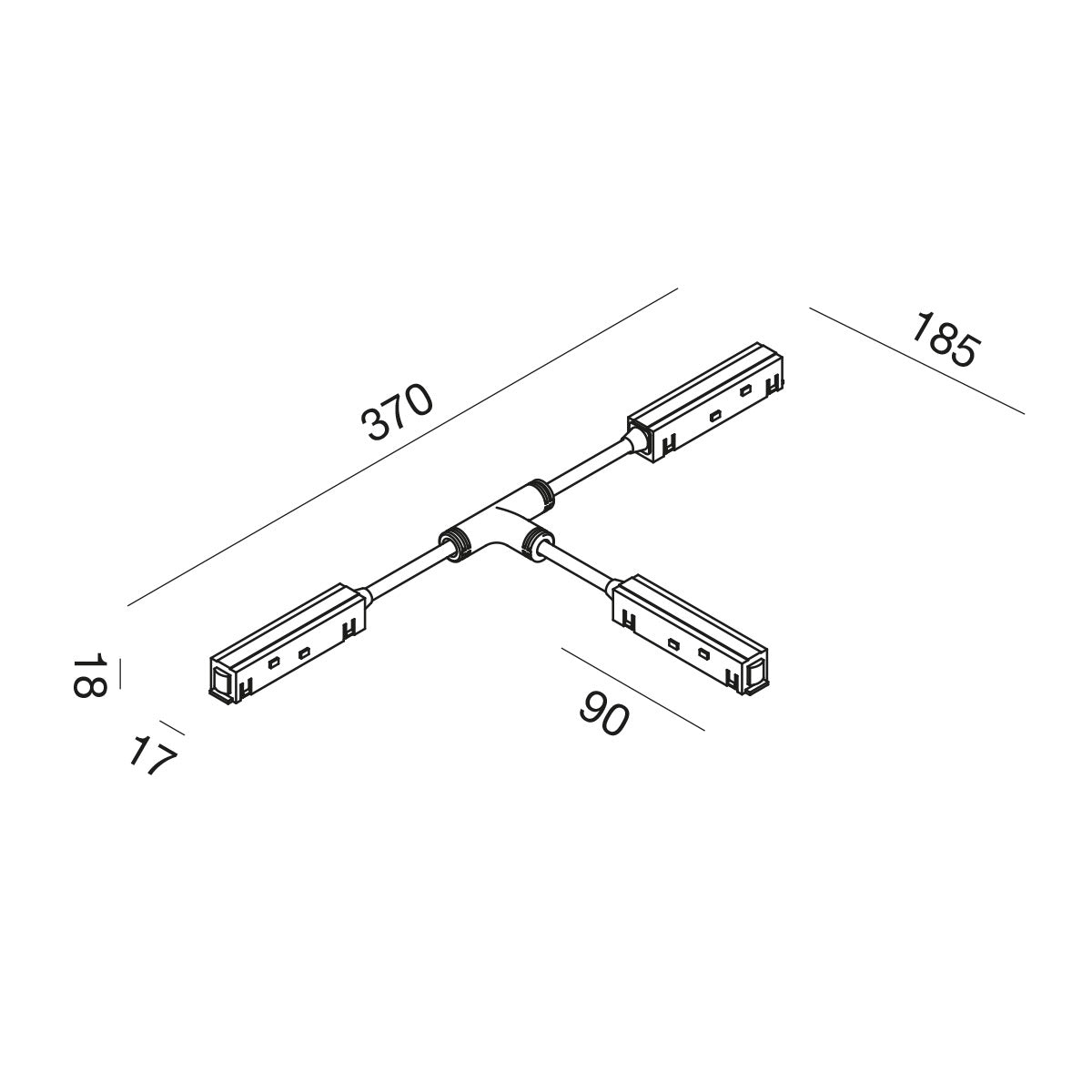 Accessori binario per proiettori 48Vdc