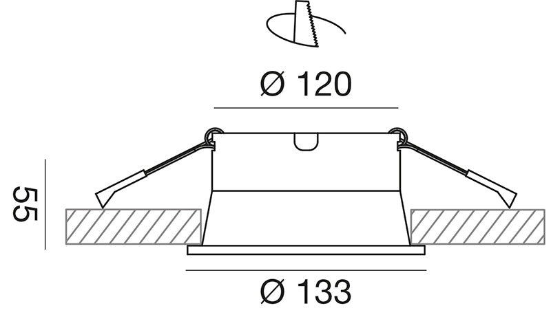 AuraSoft faretto incasso Ø133