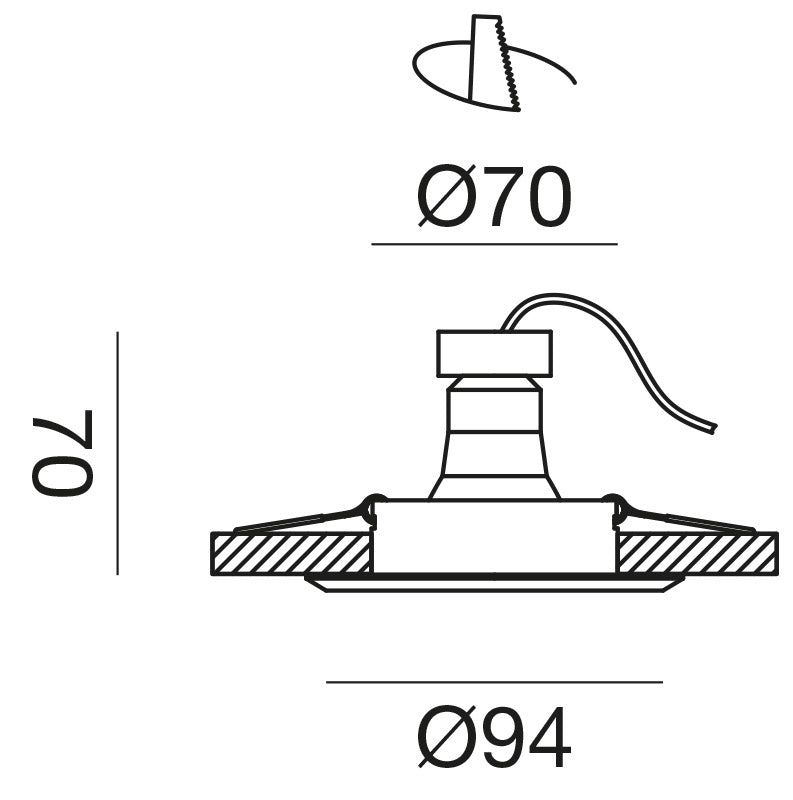 Inset Circle faretto