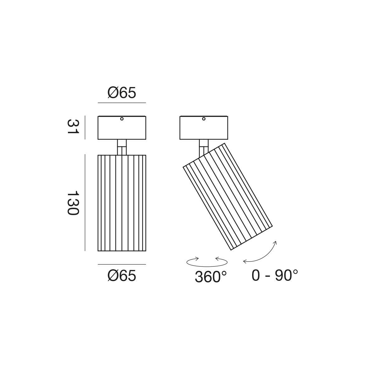 PrismLux faretto Ø65