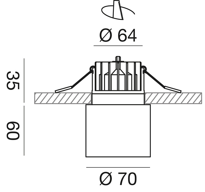 LUMINA faretto incasso Ø70