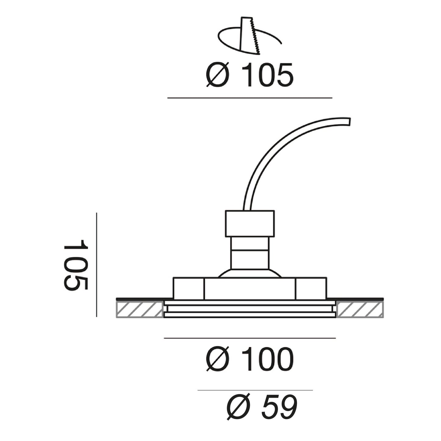 AuraLight faretto Ø100