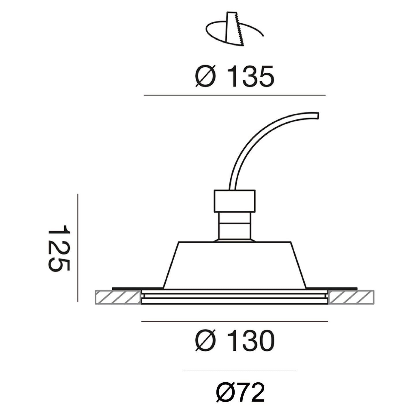 AuraSoft faretto Ø130