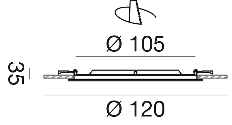 Essentia faretto Ø120