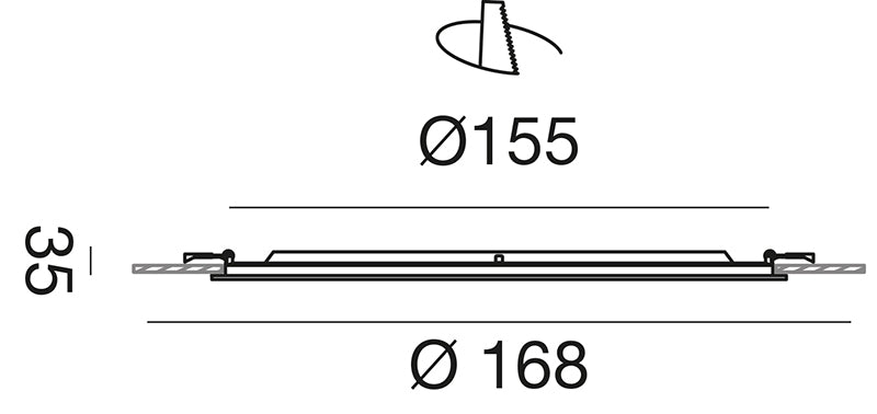 Essentia faretto Ø168