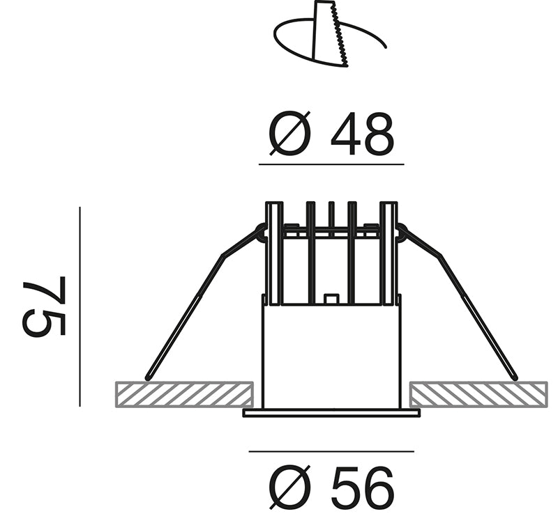 NovaBeam faretto incasso Ø56