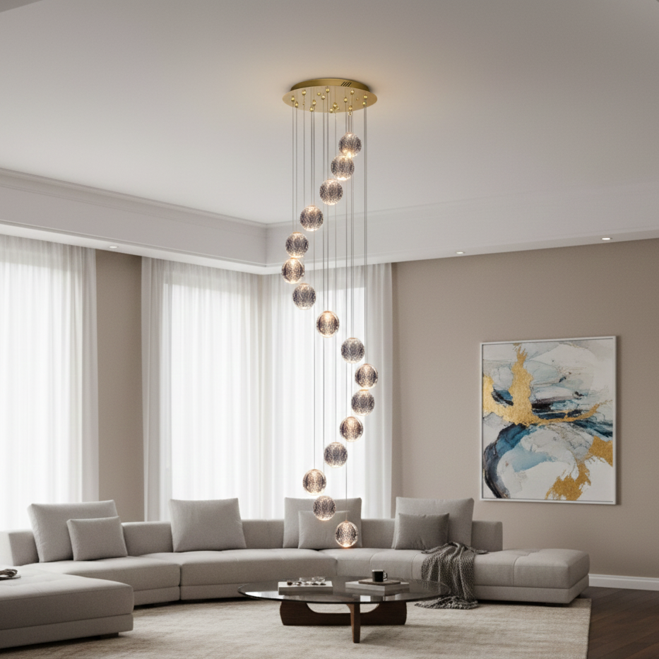 Diamante a 14 luci oro sospensione