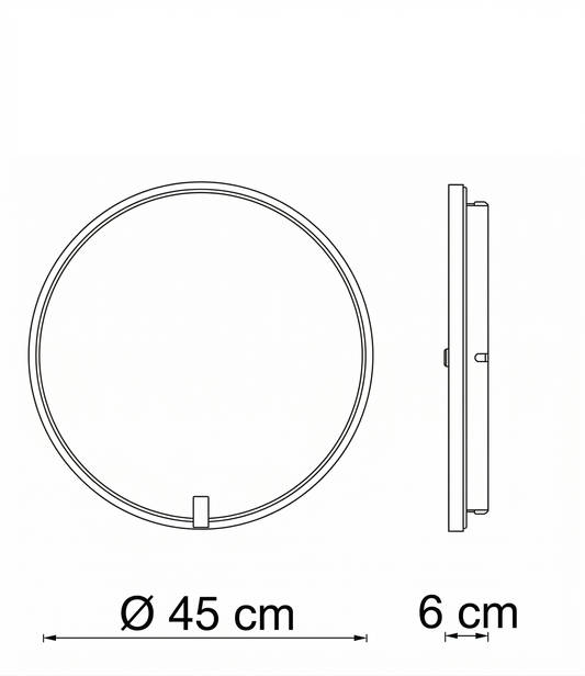 Nairobi applique/lampada da soffitto bianco Ø45cm