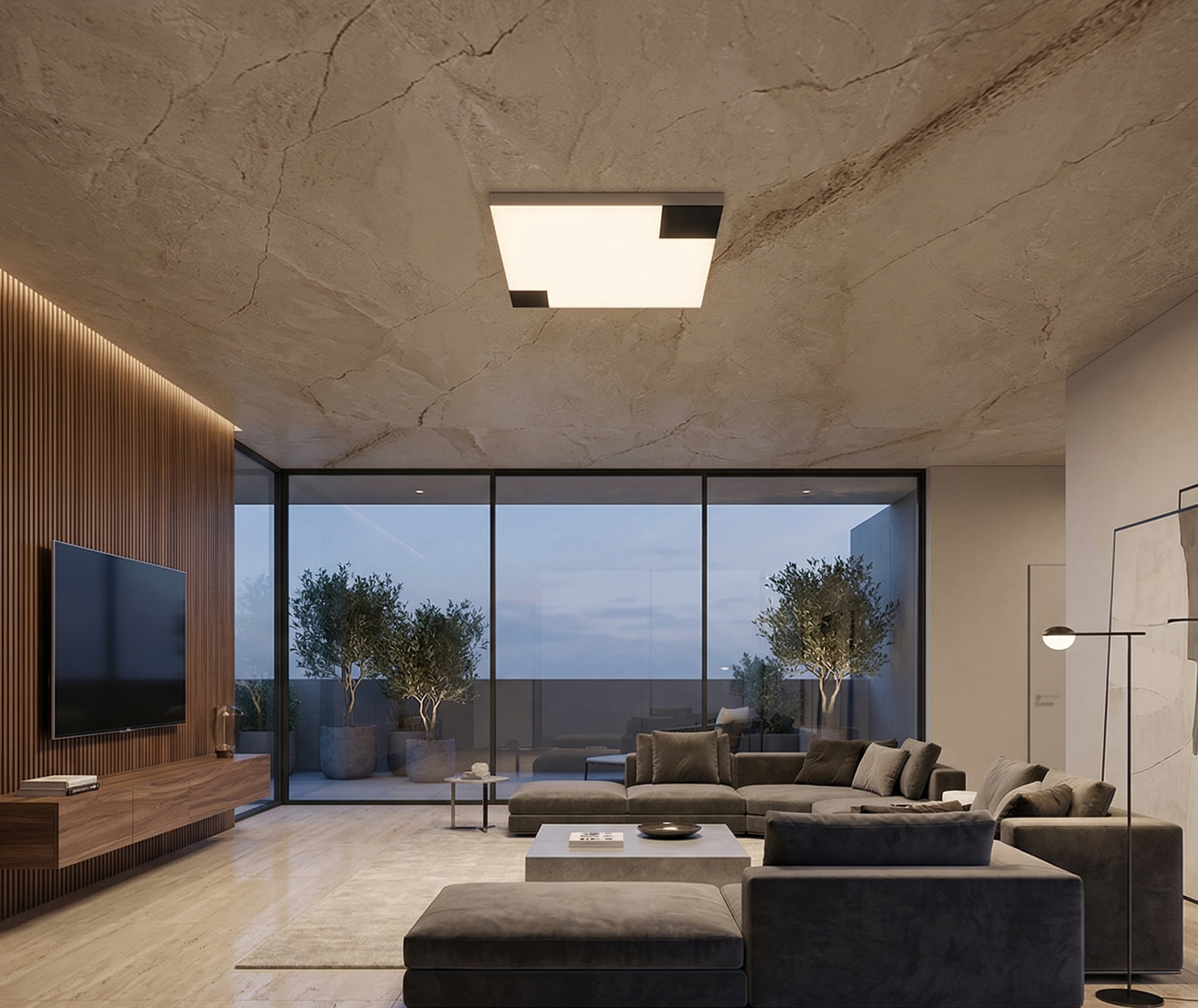 Brux lampada da parete/soffitto 55x55cm
