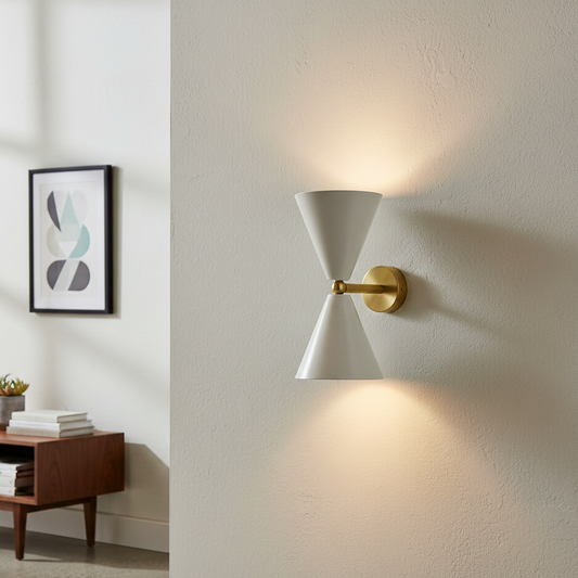 Dualità Luminosa: Applique Murale in Stile Moderno