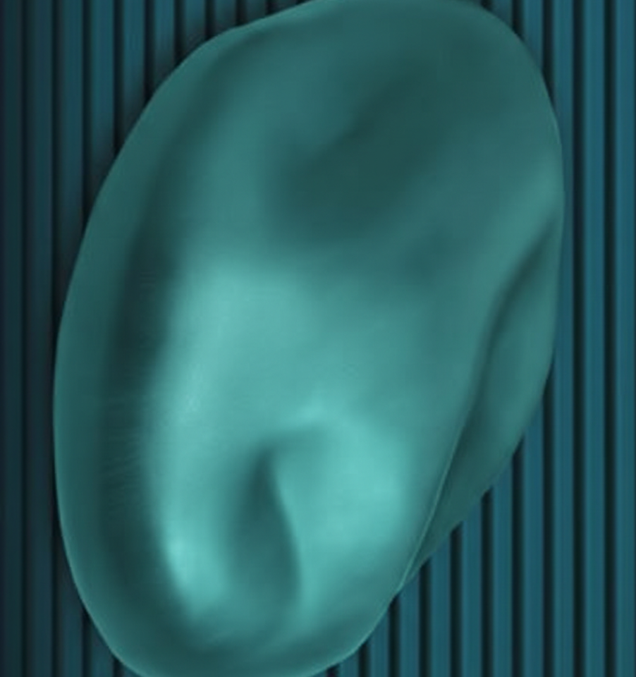 Sasso medio turchese scultura 40x32cm