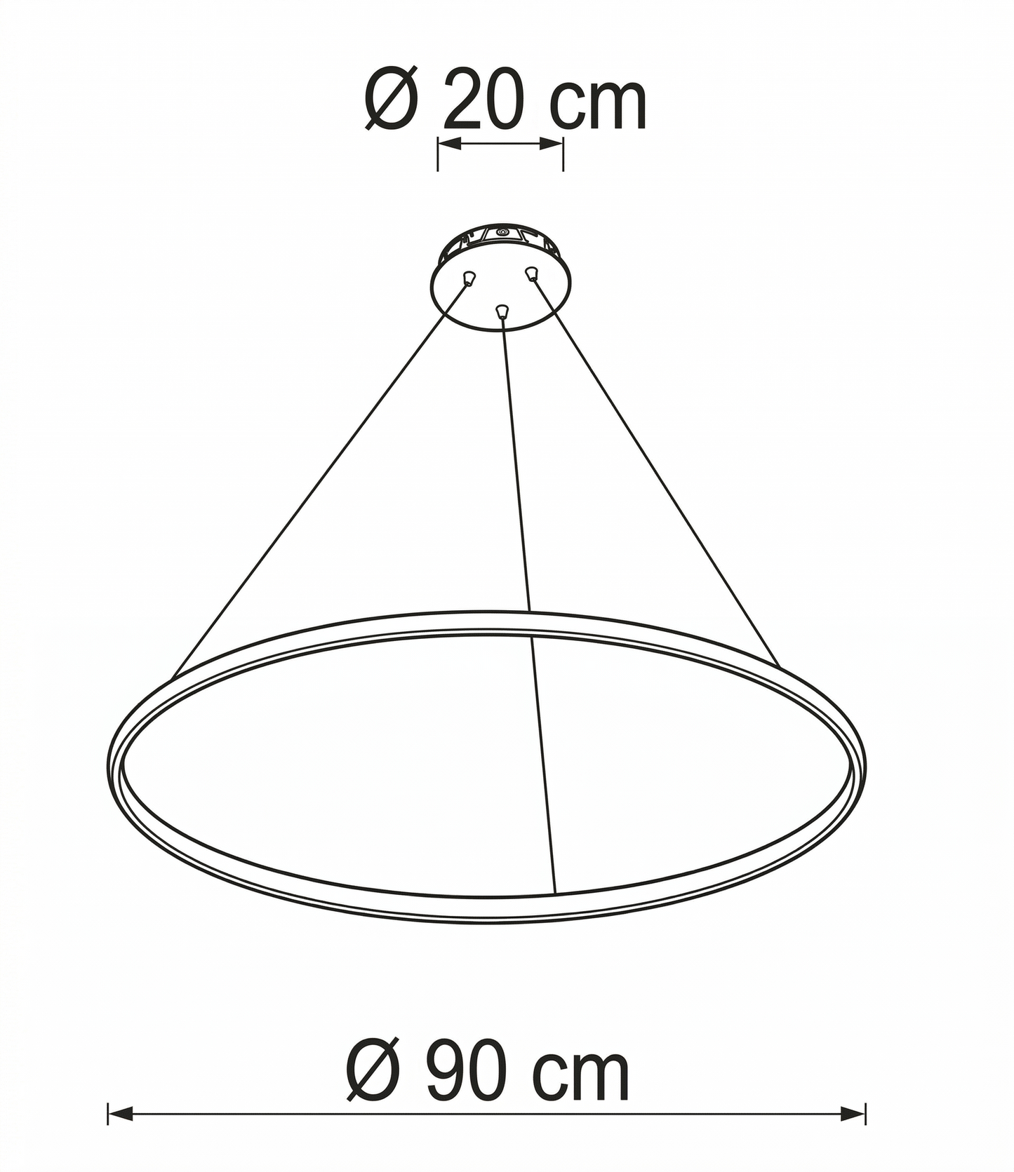 Nairobi sospensione bianca Ø 90cm