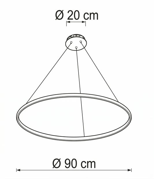 Nairobi sospensione oro Ø 90cm